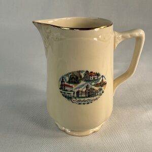 Vintage Homer Laughlin Connecticut Souvenir Pitcher
